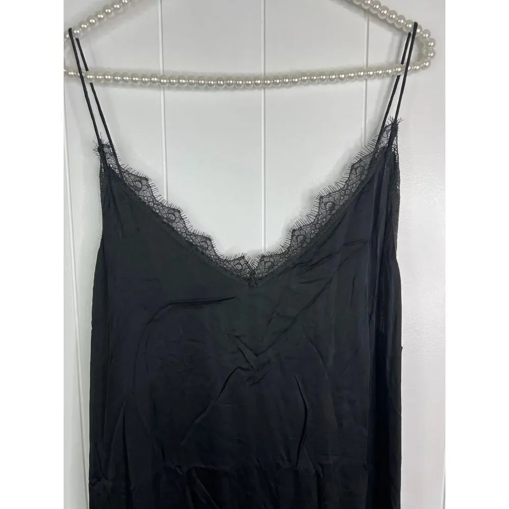One Teaspoon Delirious Slip Dress in Black with Tie Dry Hem NWT Size‎ XL